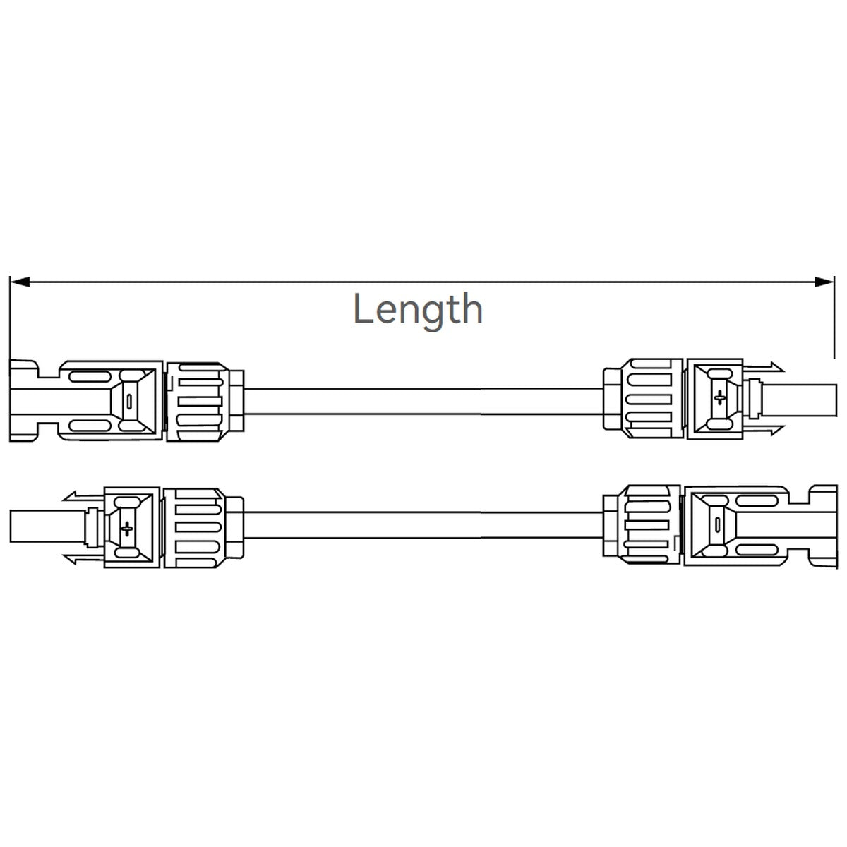 Exotronic - 4mm² Twin Solar Extension Cable - 1m