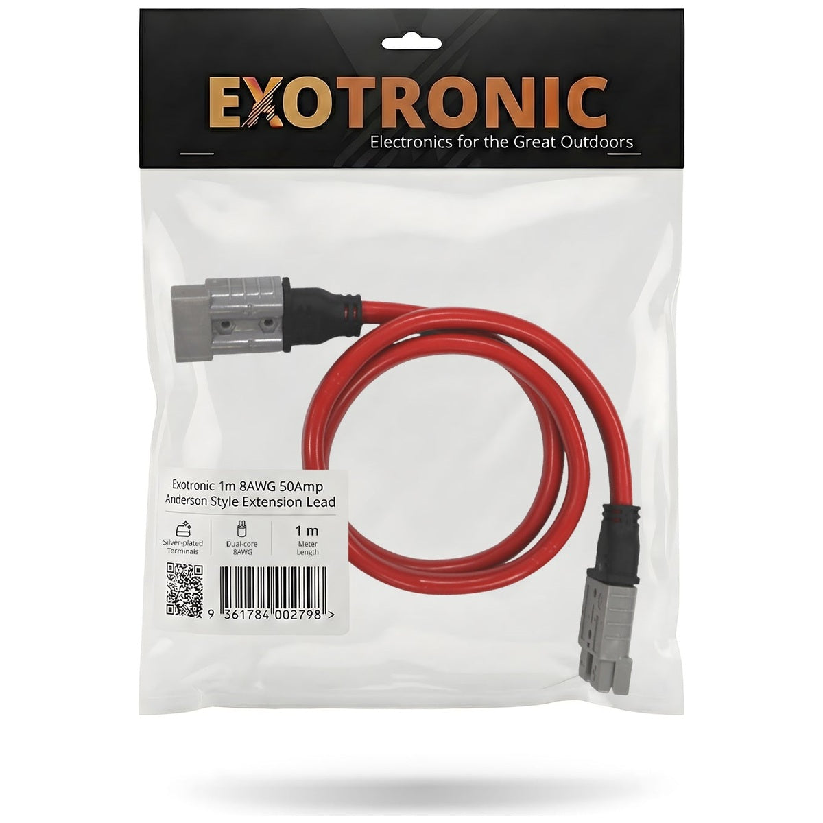 Exotronic - 50A - 8B&S / 8AWG Anderson Style Extension Lead - 1m