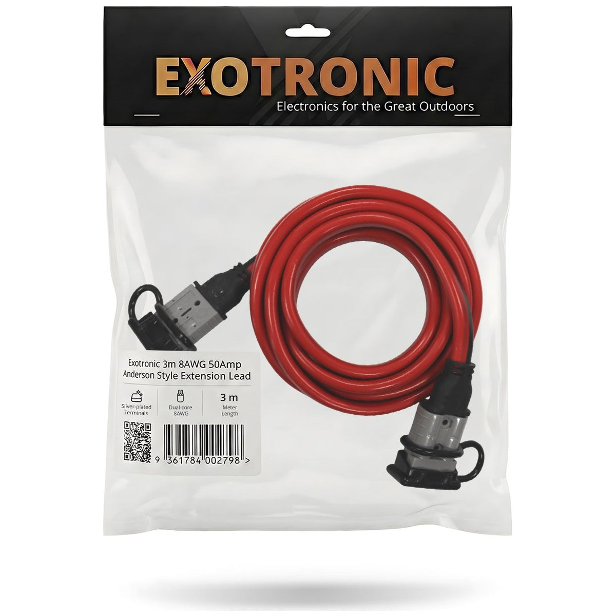 Exotronic - 50A - 8B&S / 8AWG Anderson Style Extension Lead - 3m