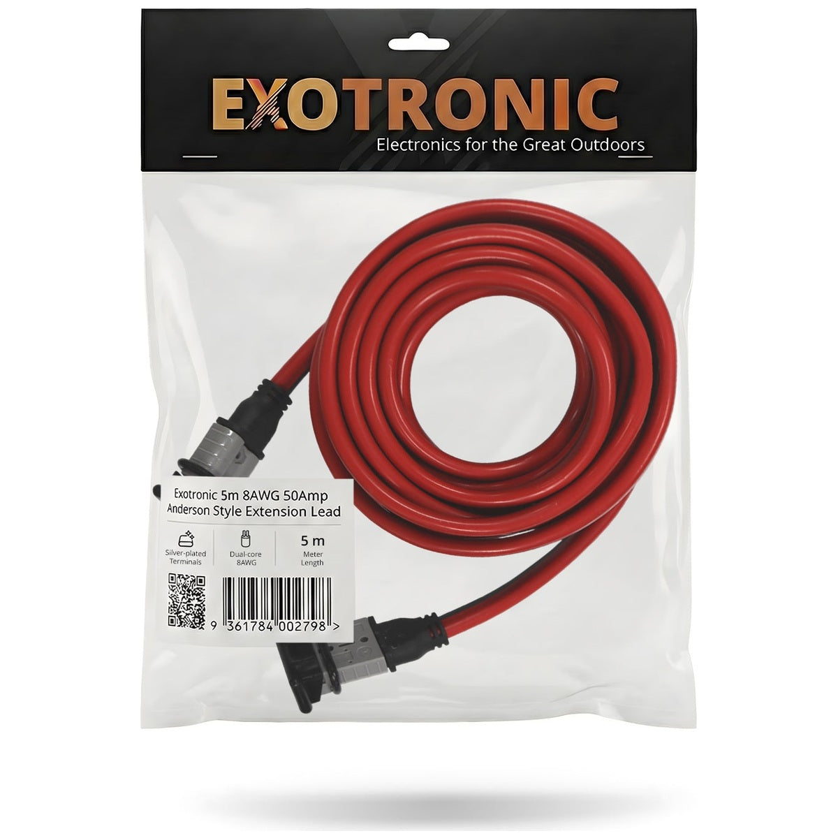 Exotronic - 50A - 8B&S / 8AWG Anderson Style Extension Lead - 5m