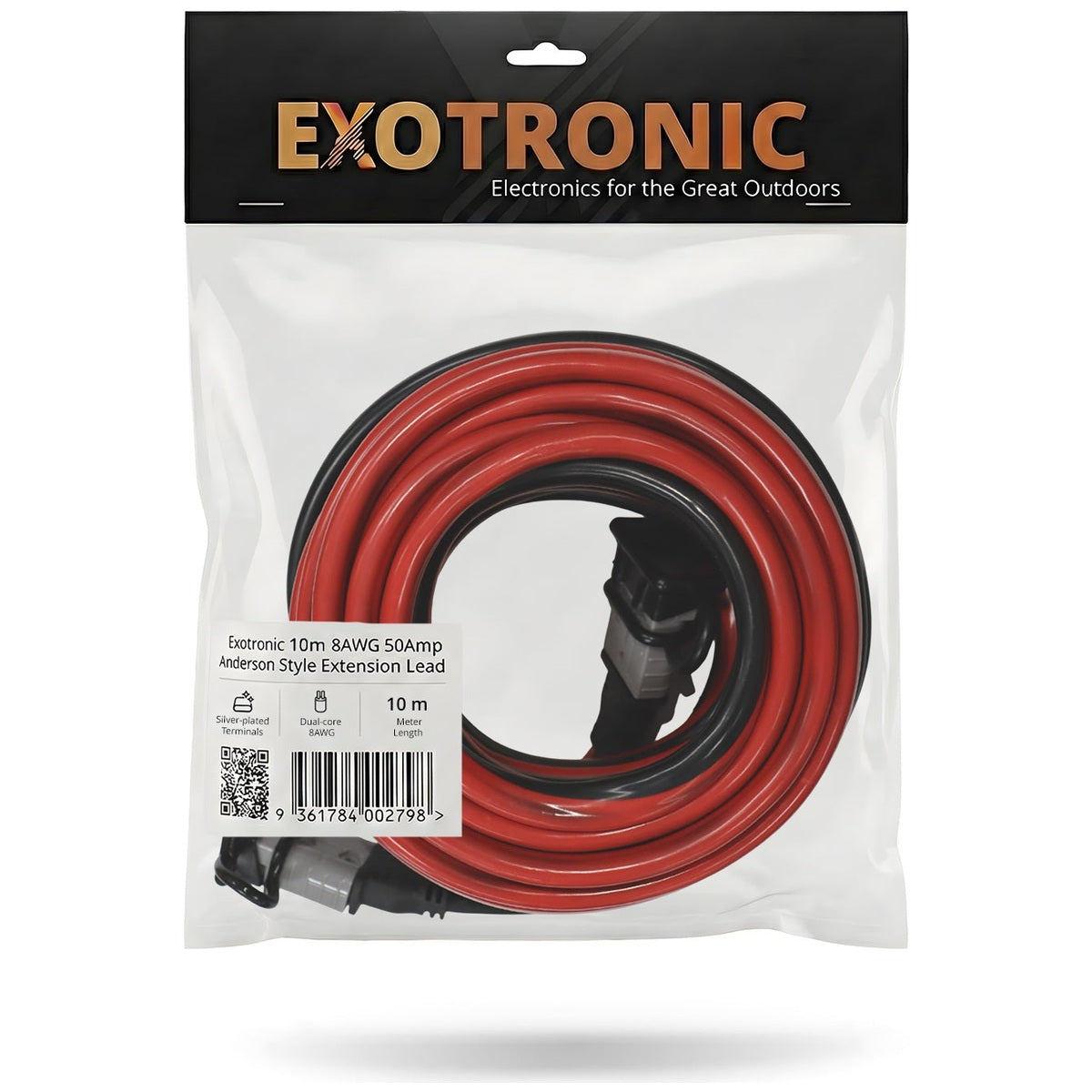 Exotronic - 50A - 8B&S / 8AWG Anderson Style Extension Lead - 10m
