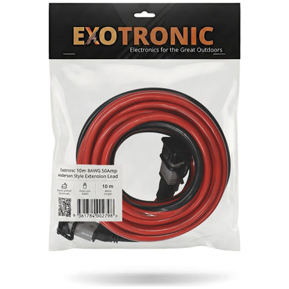 Exotronic - 50A - 8B&S / 8AWG Anderson Style Extension Lead - 10m