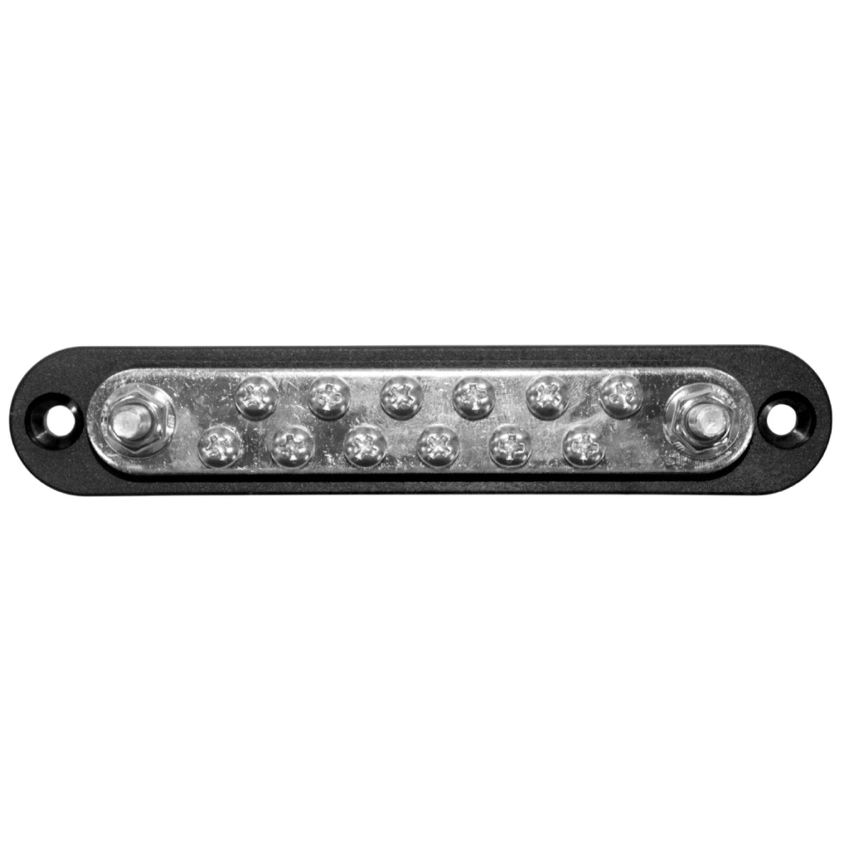 Exotronic - 150A - Black 2x M6 Stud Busbar with 12 Screws & Cover