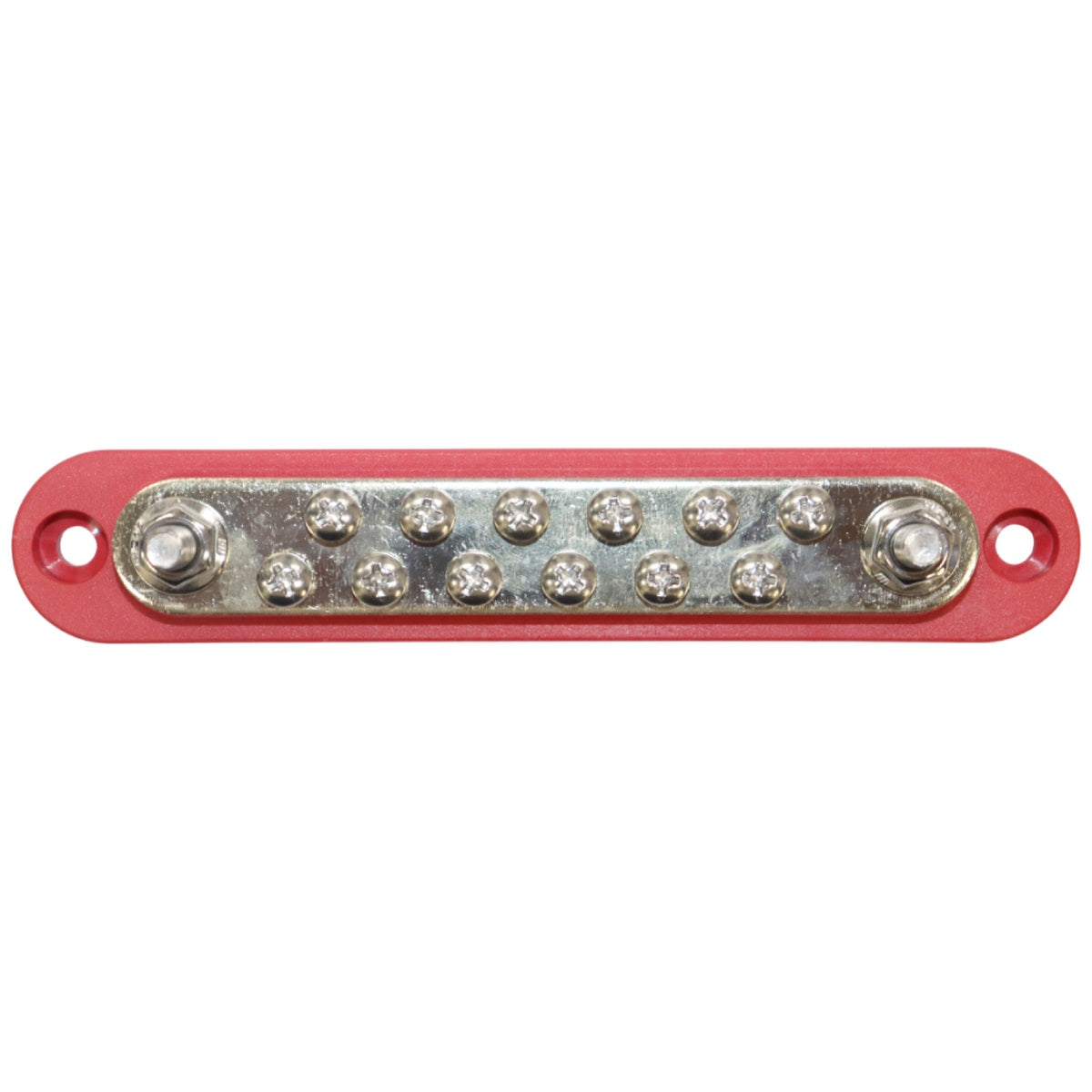 Exotronic - 150A - Red 2x M6 Stud Busbar with 12 Screws & Cover