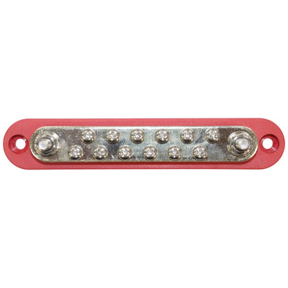 Exotronic - 150A - Red 2x M6 Stud Busbar with 12 Screws & Cover