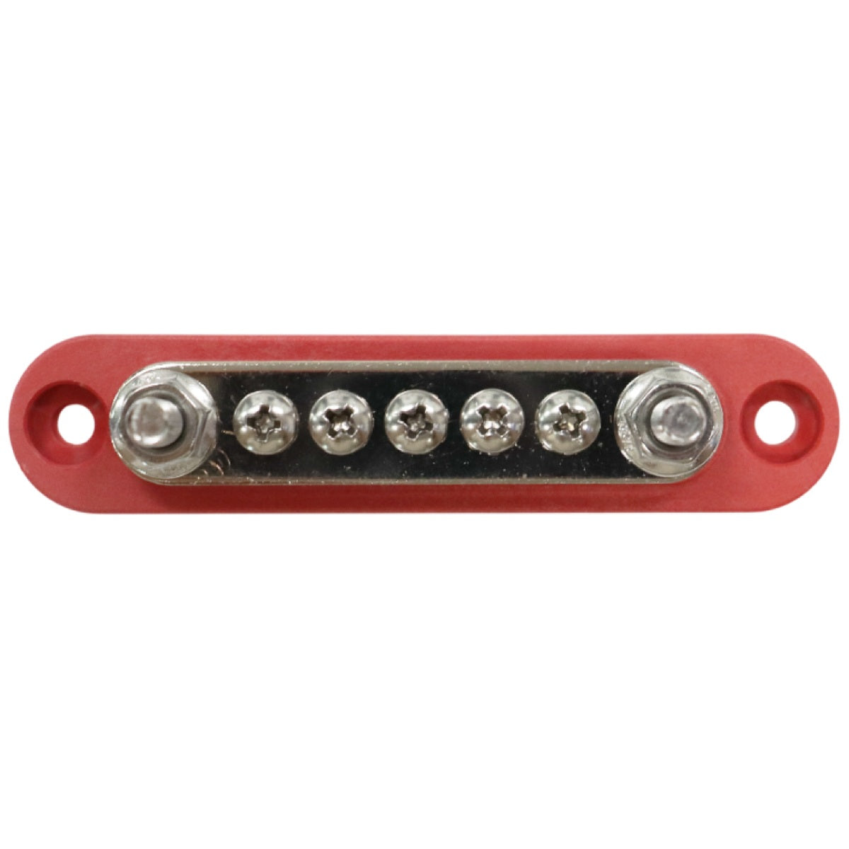 Exotronic - 150A - Red 2x M6 Stud Busbar with 5 Screws & Cover