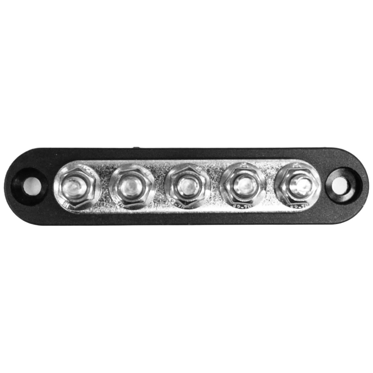 Exotronic - 150A - Black 5x M6 Stud Busbar with Cover