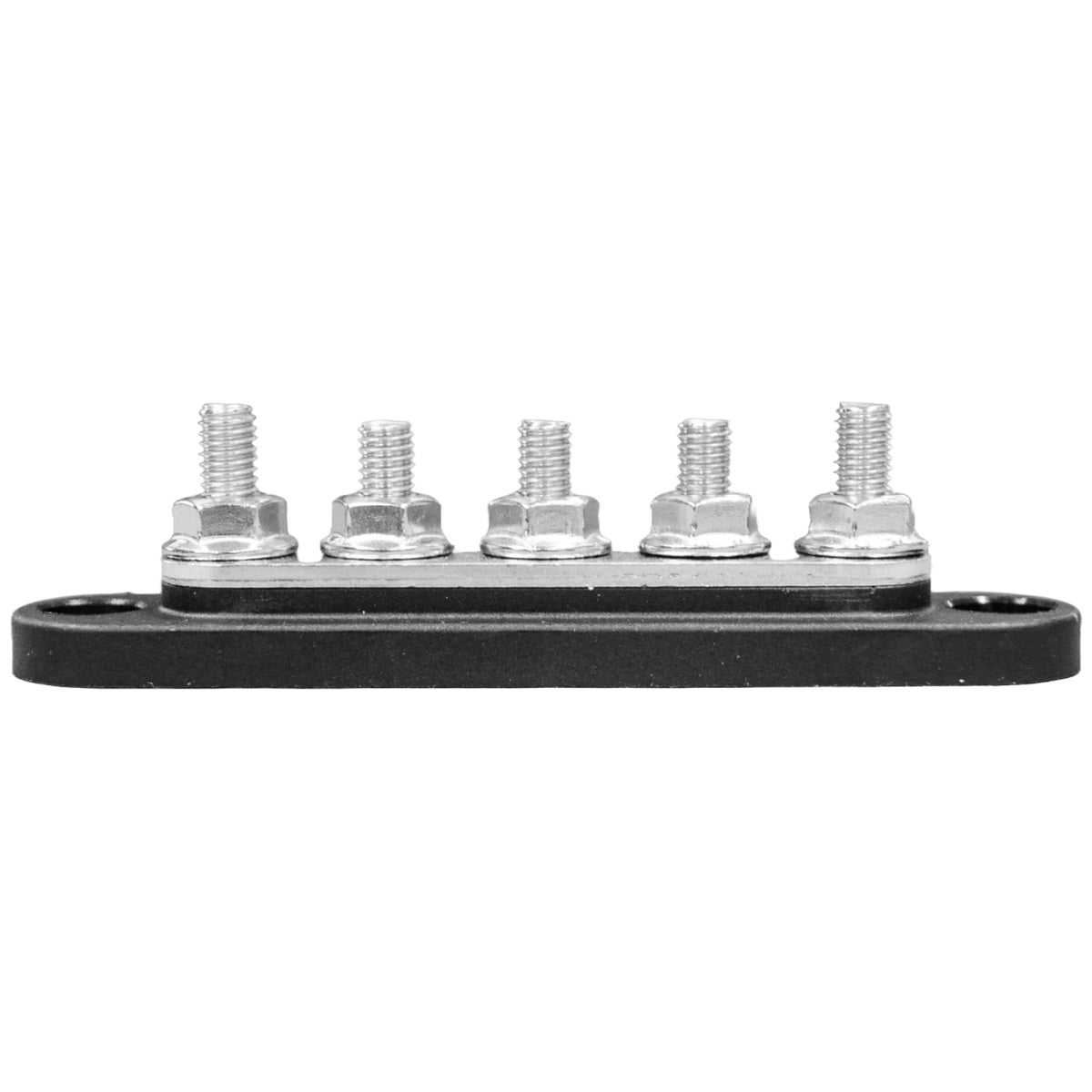 Exotronic - 150A - Black 5x M6 Stud Busbar with Cover