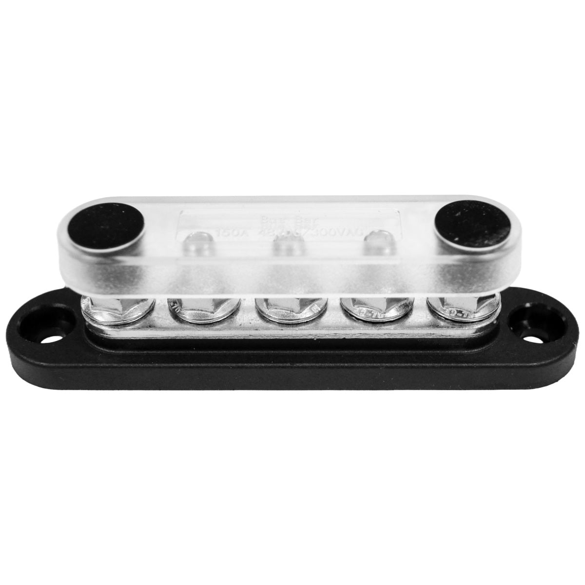 Exotronic - 150A - Black 5x M6 Stud Busbar with Cover