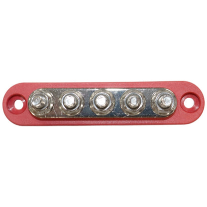 Exotronic - 150A - Red 5x M6 Stud Busbar with Cover