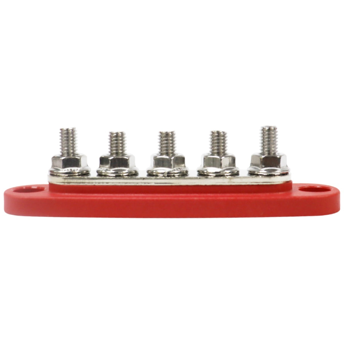 Exotronic - 150A - Red 5x M6 Stud Busbar with Cover