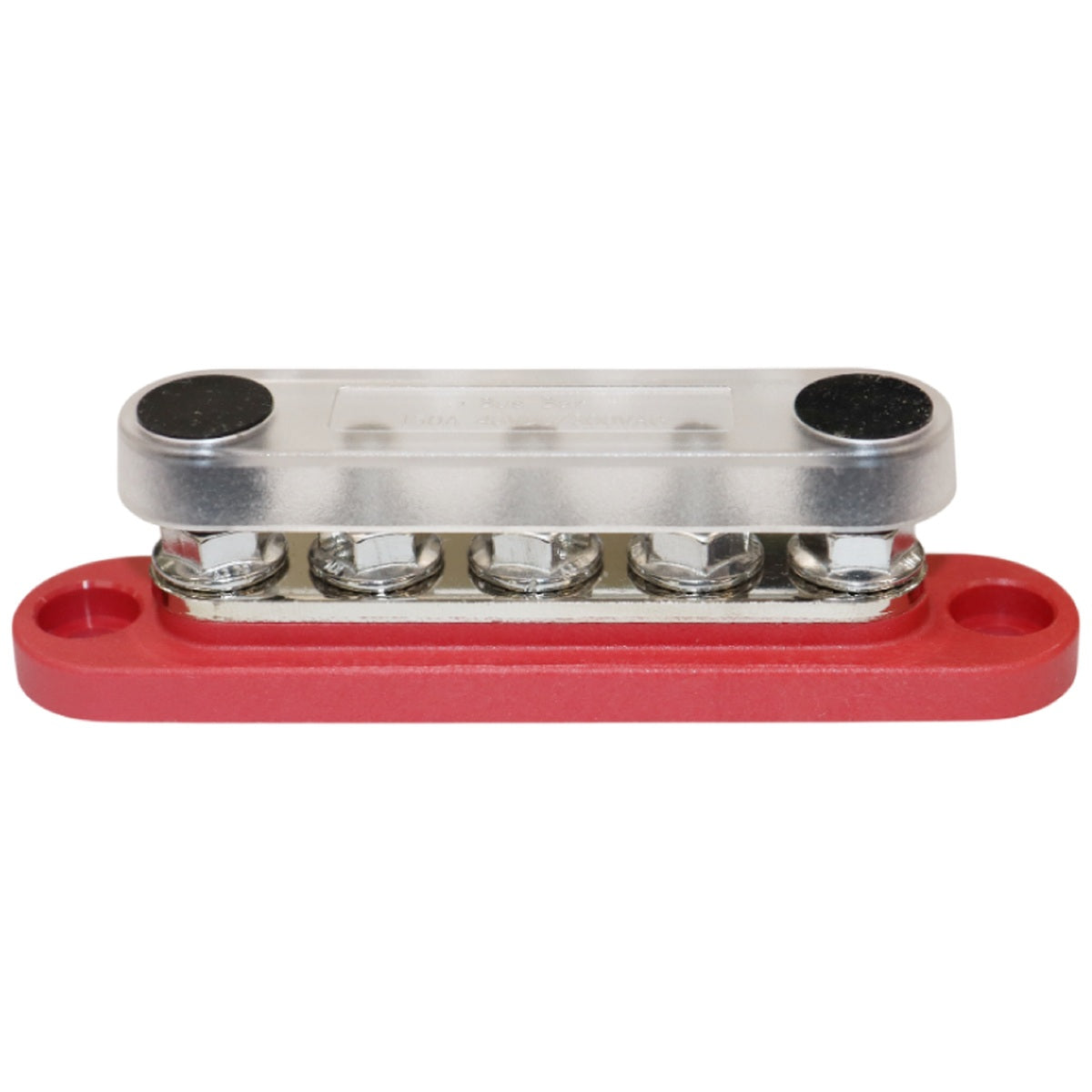 Exotronic - 150A - Red 5x M6 Stud Busbar with Cover