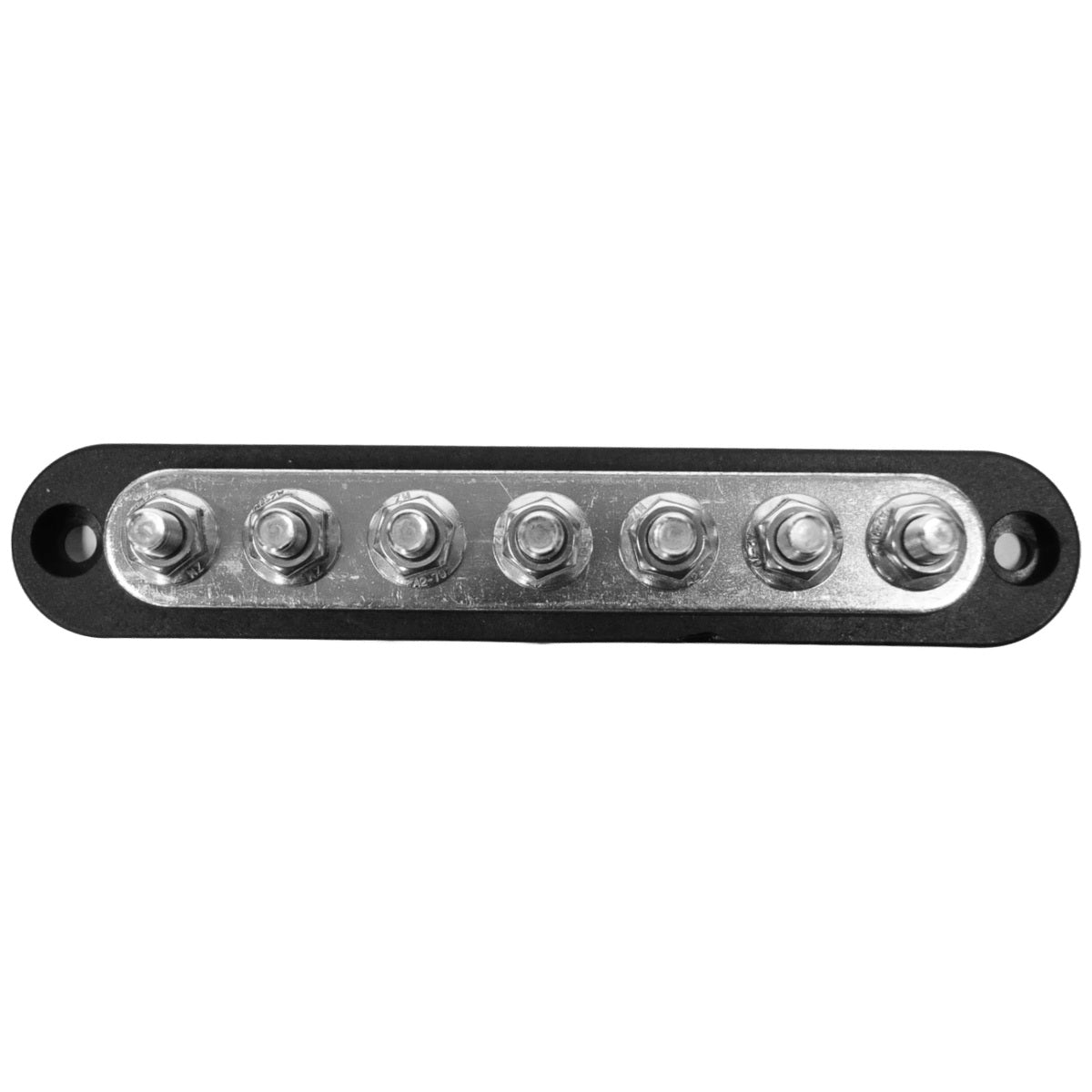 Exotronic - 150A - Black 7x M6 Stud Busbar with Cover