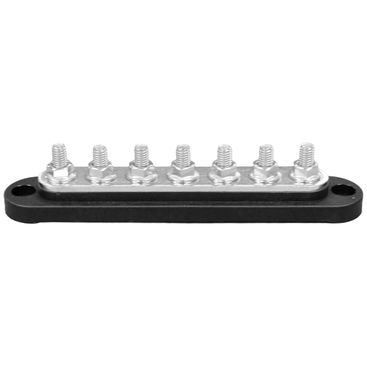 Exotronic - 150A - Black 7x M6 Stud Busbar with Cover