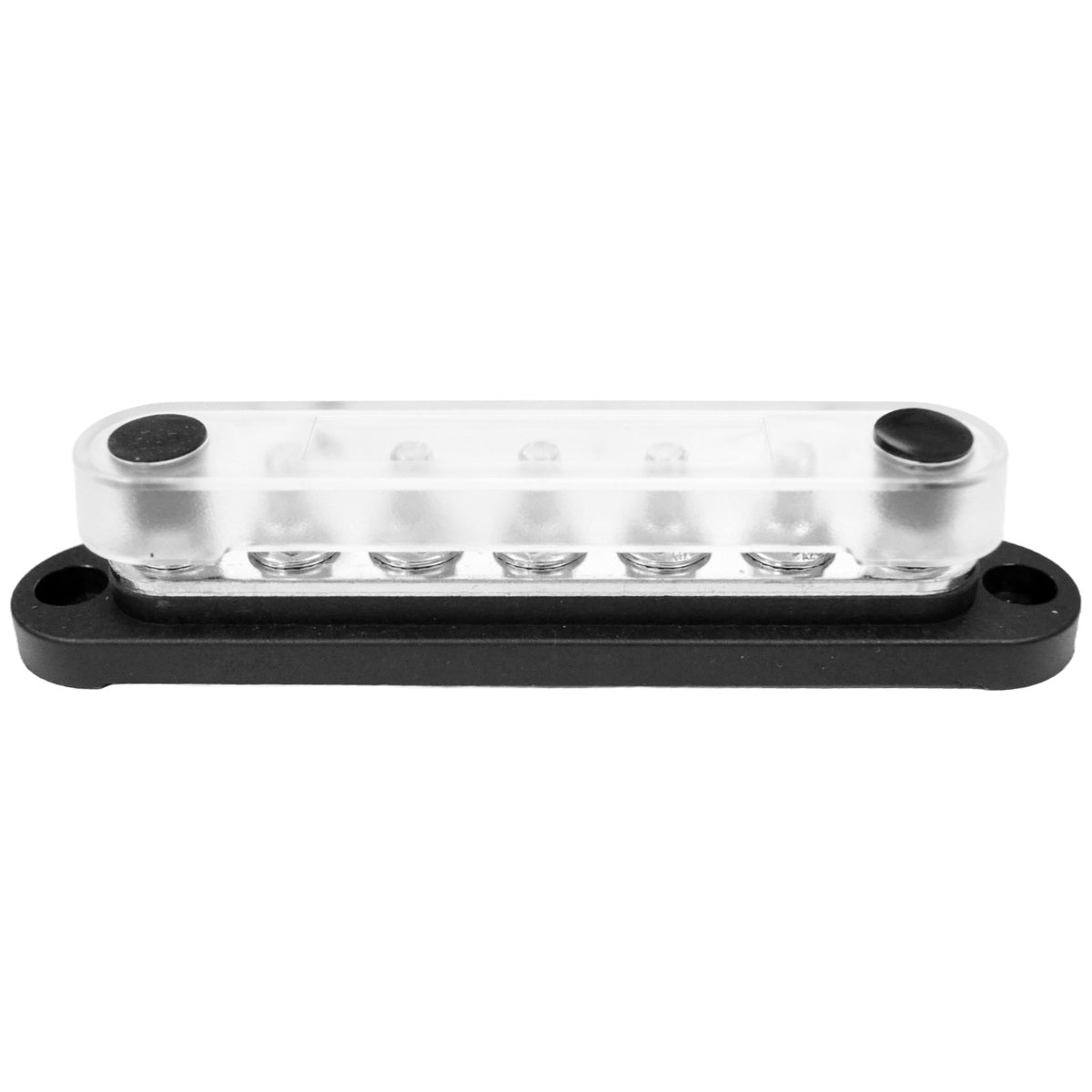 Exotronic - 150A - Black 7x M6 Stud Busbar with Cover