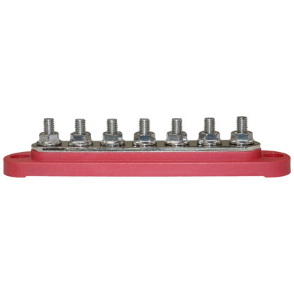 Exotronic - 150A - Red 7x M6 Stud Busbar with Cover