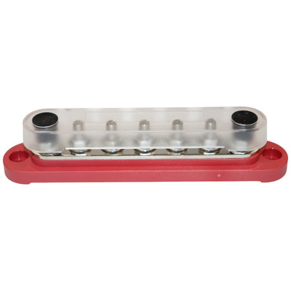 Exotronic - 150A - Red 7x M6 Stud Busbar with Cover
