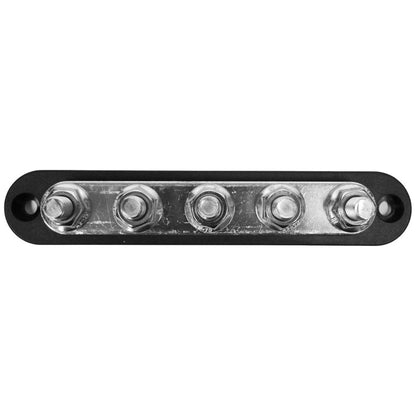 Exotronic - 150A - Black 5x M8 Stud Busbar with Cover