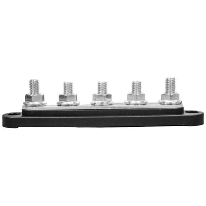 Exotronic - 150A - Black 5x M8 Stud Busbar with Cover