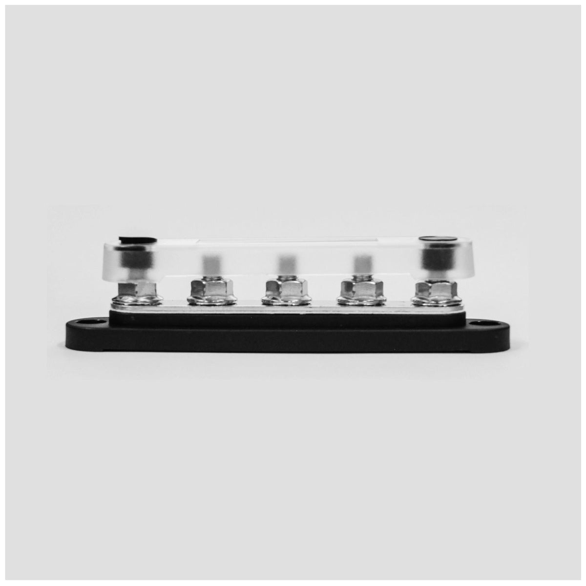 Exotronic - 150A - Black 5x M8 Stud Busbar with Cover