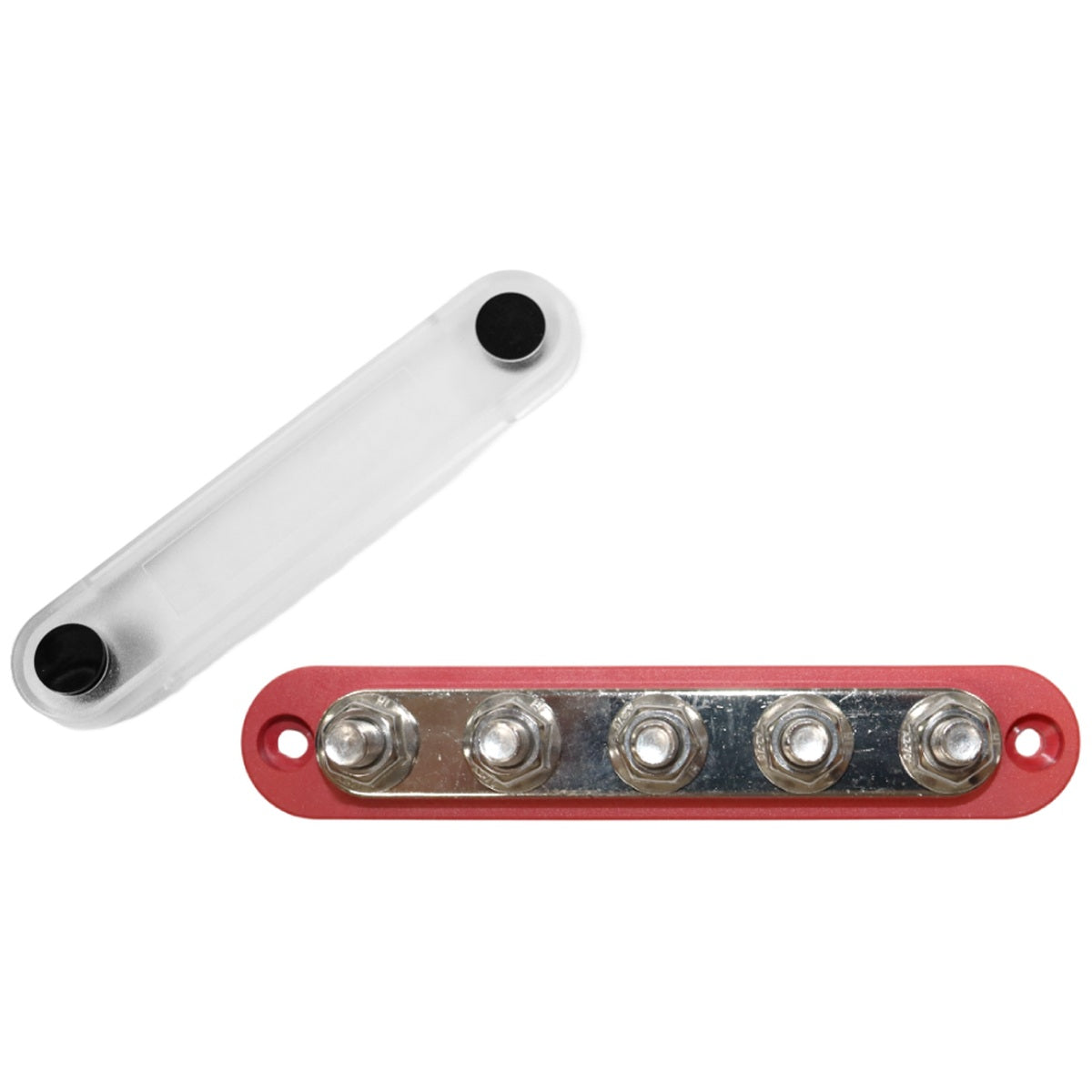 Exotronic - 150A - Red 5x M8 Stud Busbar with Cover
