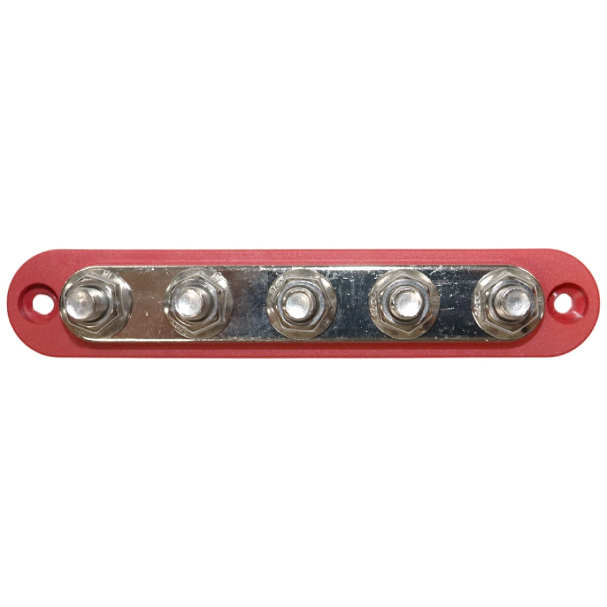 Exotronic - 150A - Red 5x M8 Stud Busbar with Cover