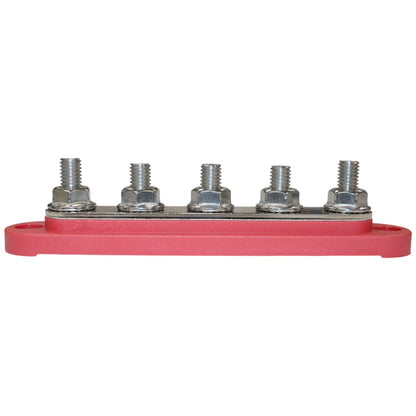 Exotronic - 150A - Red 5x M8 Stud Busbar with Cover