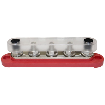 Exotronic - 150A - Red 5x M8 Stud Busbar with Cover