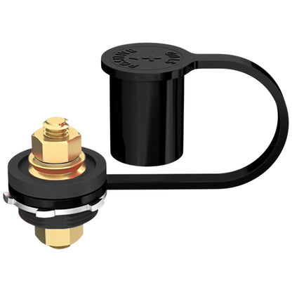 Exotronic - 250A - Bulkhead M10 Black Battery Post with Boot
