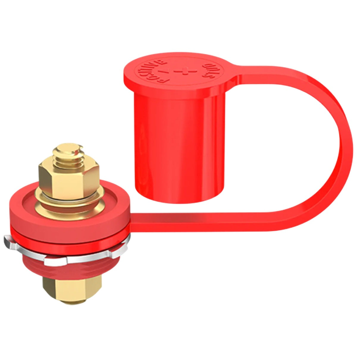 Exotronic - 250A - Bulkhead M10 Red Battery Post with Boot