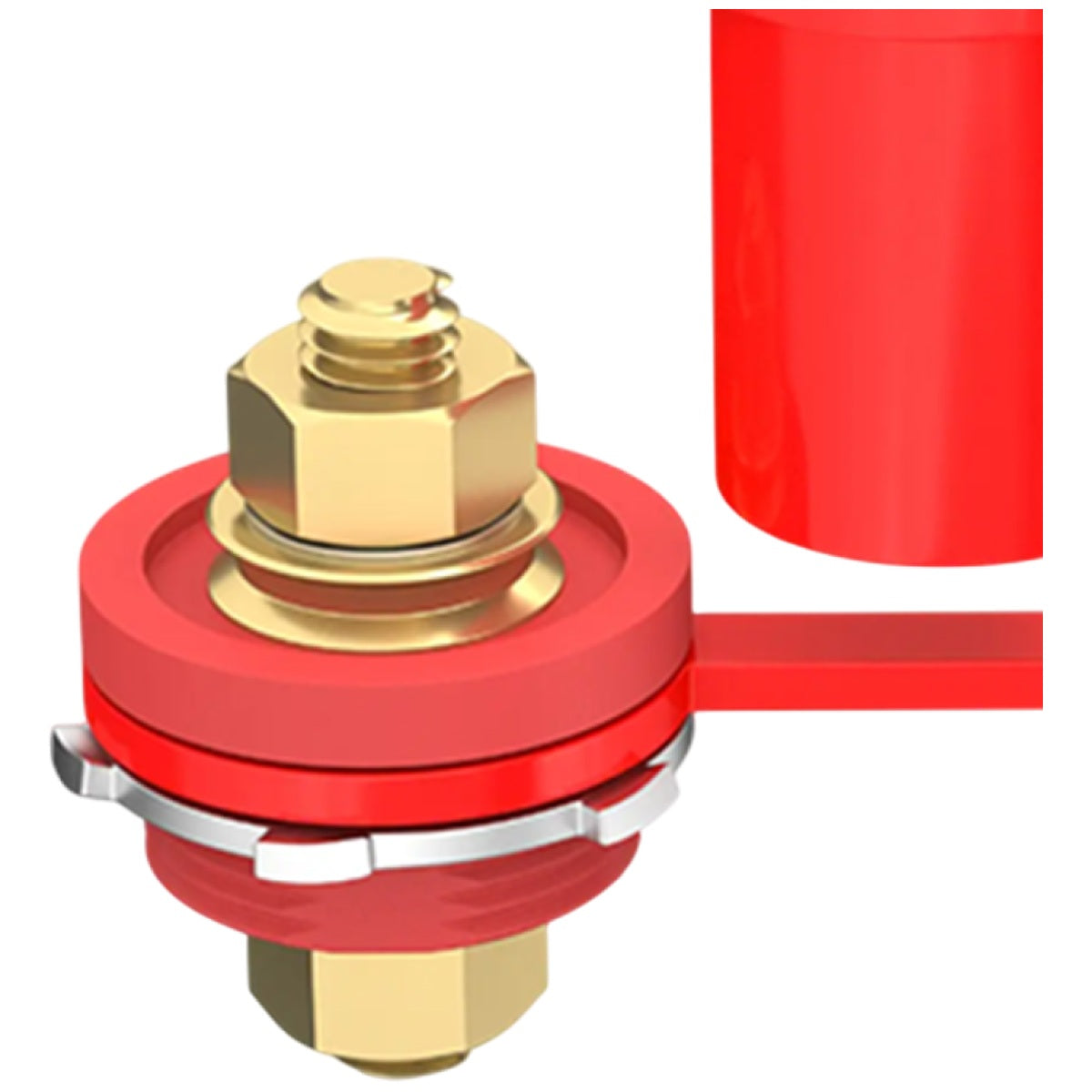 Exotronic - 250A - Bulkhead M10 Red Battery Post with Boot