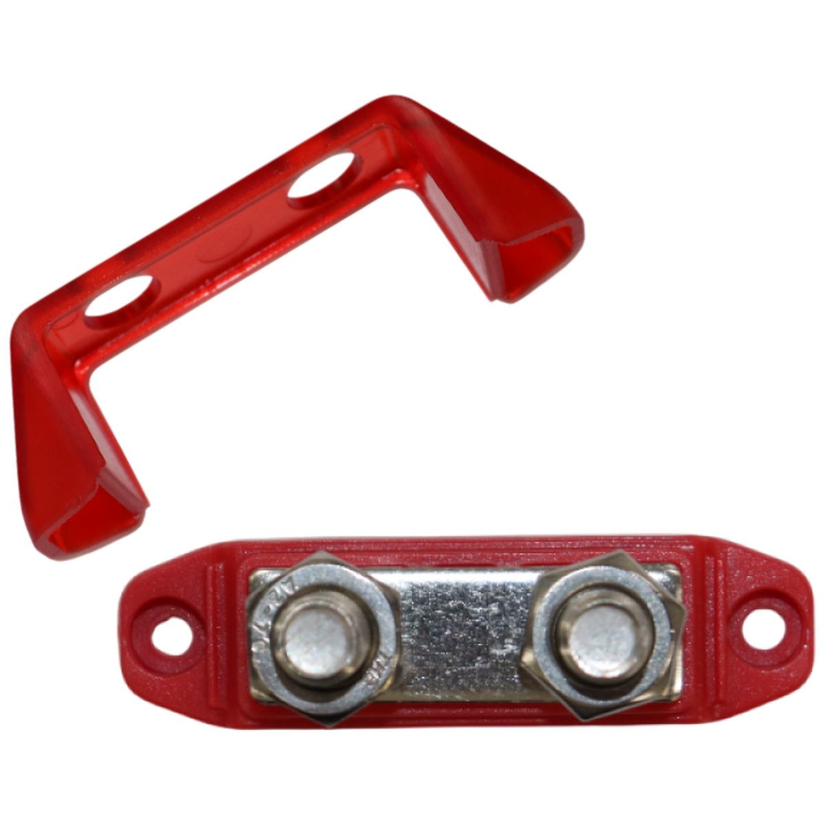 Exotronic - 250A - Red 2x M10 Stud Busbar with Cover