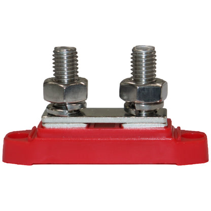 Exotronic - 250A - Red 2x M10 Stud Busbar with Cover