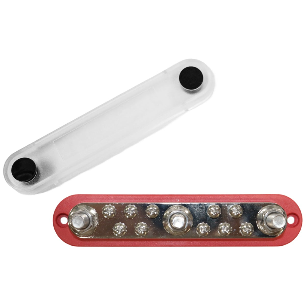Exotronic - 300A - Red 3x M10 Stud & 10x Screw Busbar with Cover