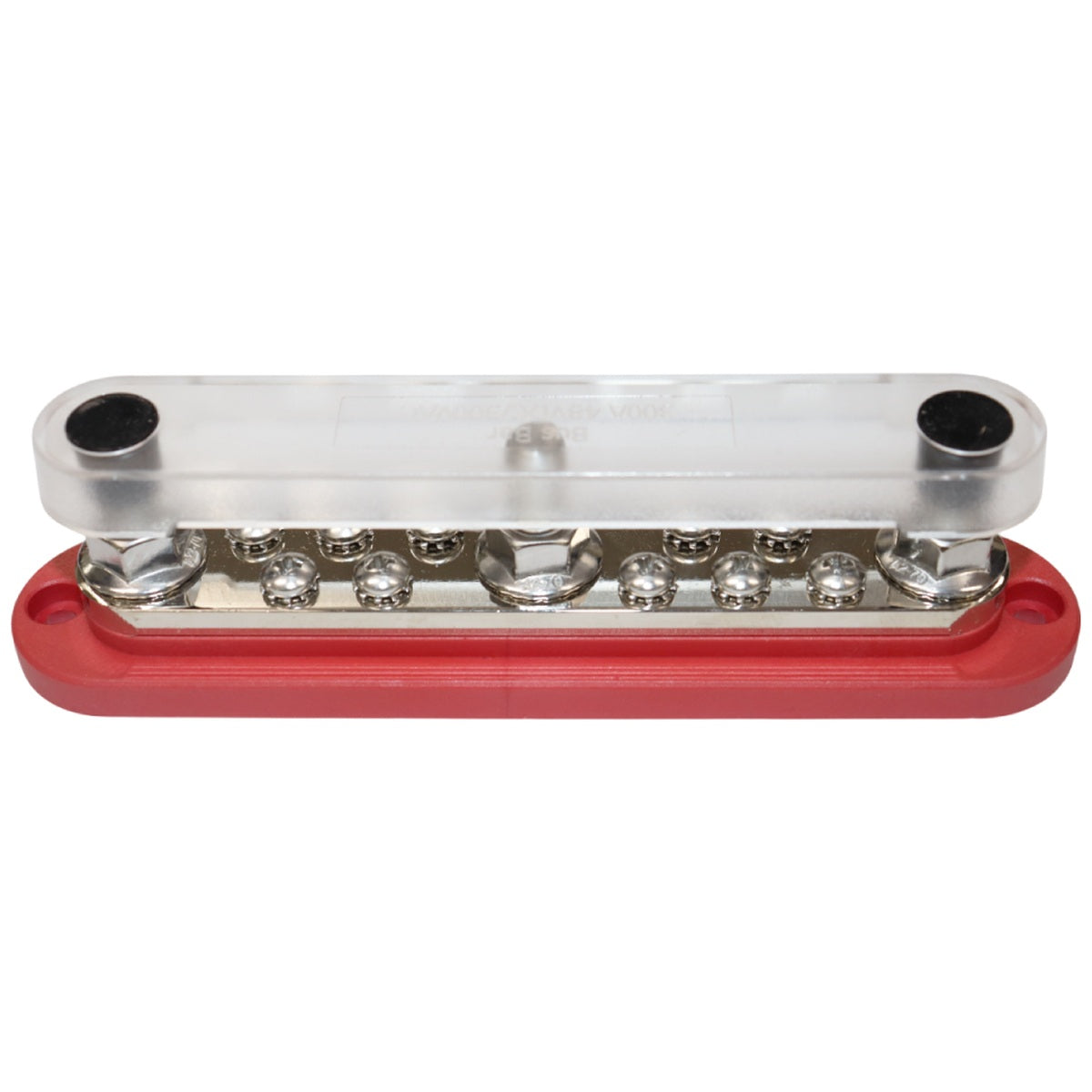 Exotronic - 300A - Red 3x M10 Stud & 10x Screw Busbar with Cover