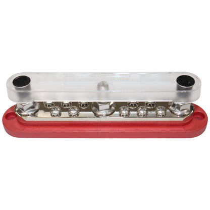 Exotronic - 300A - Red 3x M10 Stud & 10x Screw Busbar with Cover
