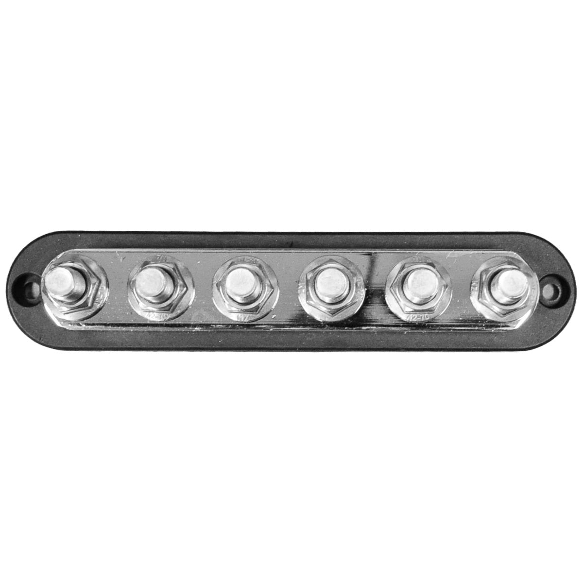 Exotronic - 300A - Black 6x M10 Stud Busbar with Cover