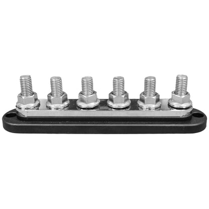 Exotronic - 300A - Black 6x M10 Stud Busbar with Cover