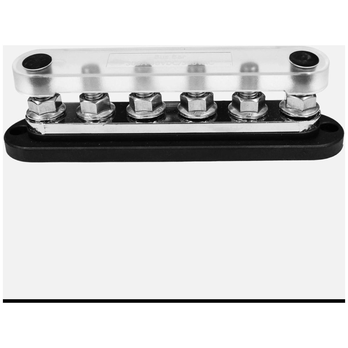 Exotronic - 300A - Black 6x M10 Stud Busbar with Cover