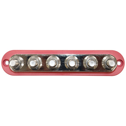 Exotronic - 300A - Red 6x M10 Stud Busbar with Cover