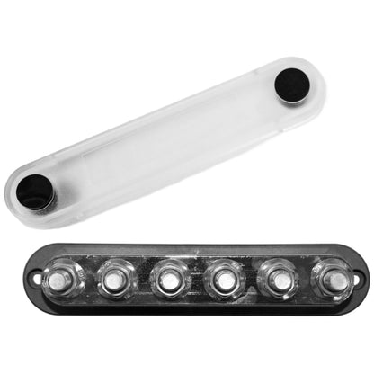Exotronic - 600A - Black 6x M10 Stud Busbar with Cover