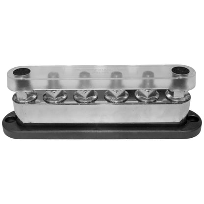 Exotronic - 600A - Black 6x M10 Stud Busbar with Cover