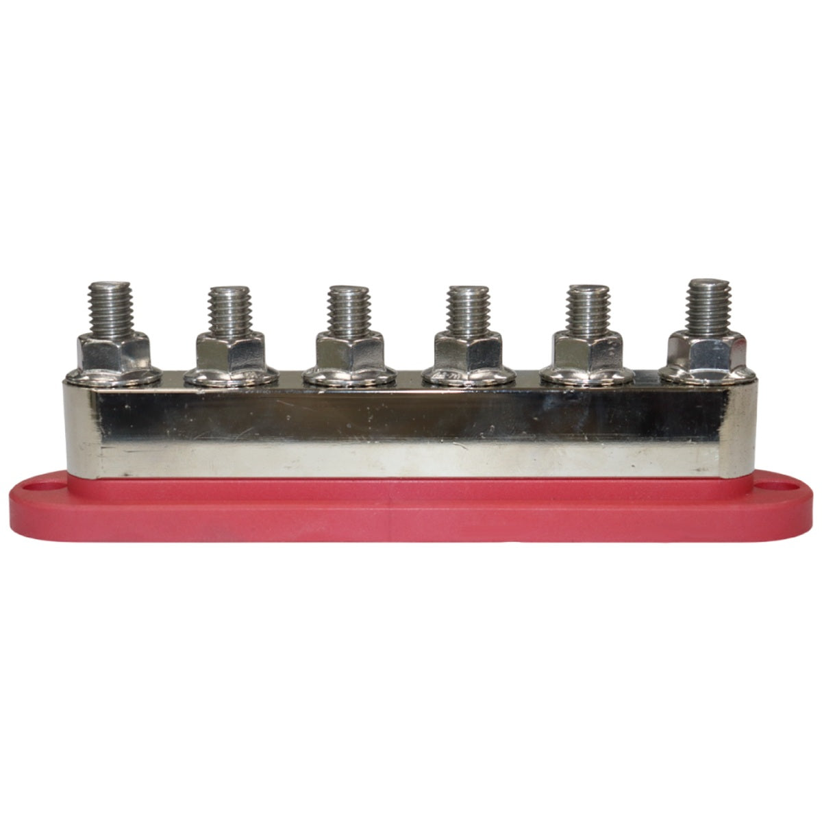 Exotronic - 600A - Red 6x M10 Stud Busbar with Cover