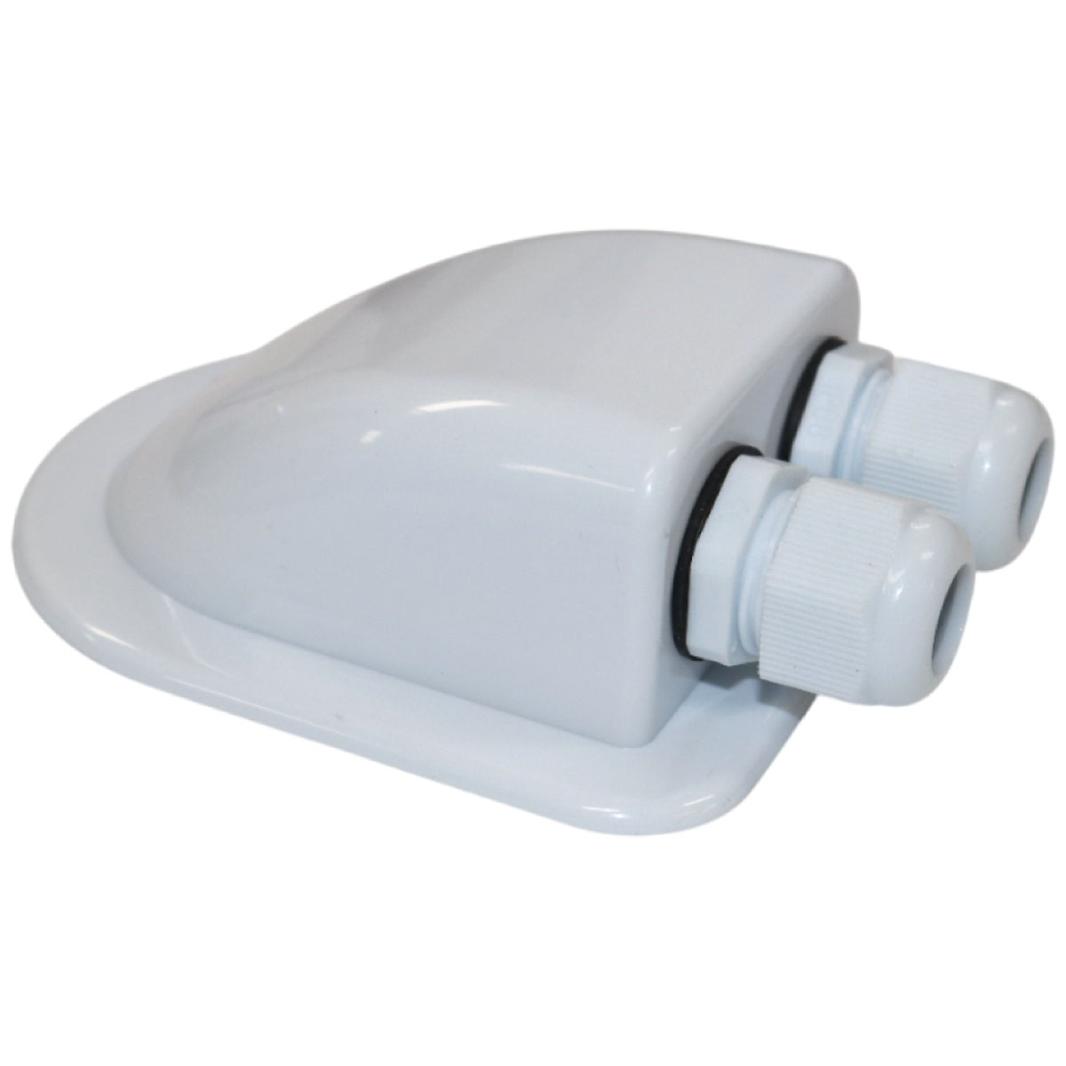 Exotronic - 2 Gland White Cable Entry Cover (Lightweight ABS)