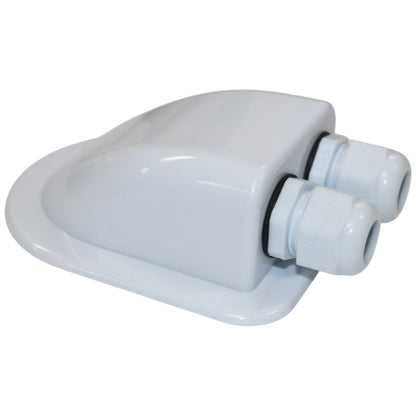 Exotronic - 2 Gland White Cable Entry Cover (Lightweight ABS)