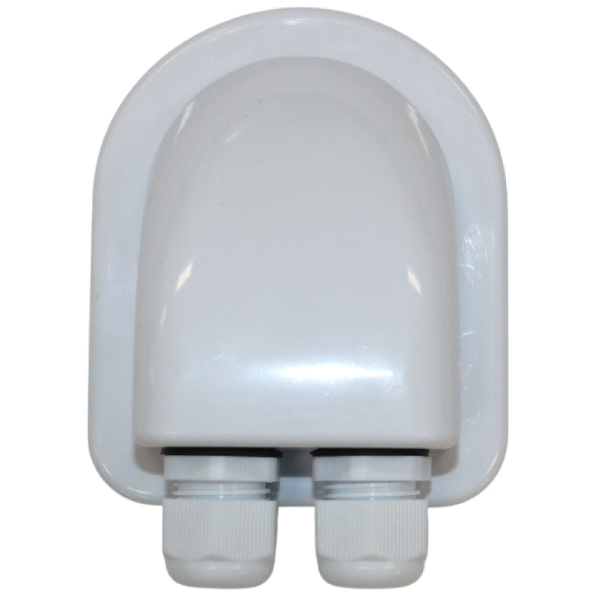 Exotronic - 2 Gland White Cable Entry Cover (Lightweight ABS)