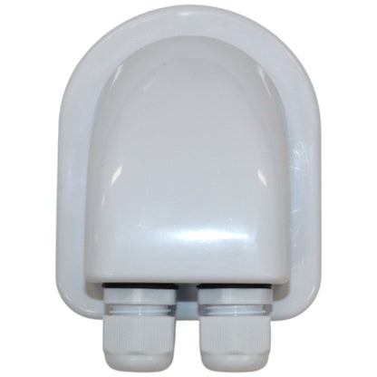 Exotronic - 2 Gland White Cable Entry Cover (Lightweight ABS)