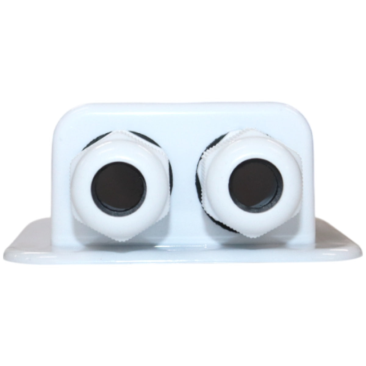 Exotronic - 2 Gland White Cable Entry Cover (Lightweight ABS)