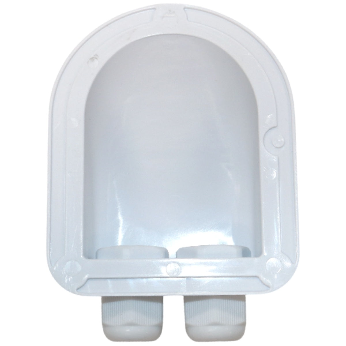 Exotronic - 2 Gland White Cable Entry Cover (Lightweight ABS)