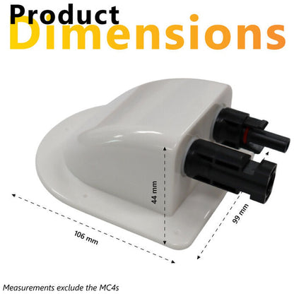 Exotronic - White Solar Connector Cable Entry Cover